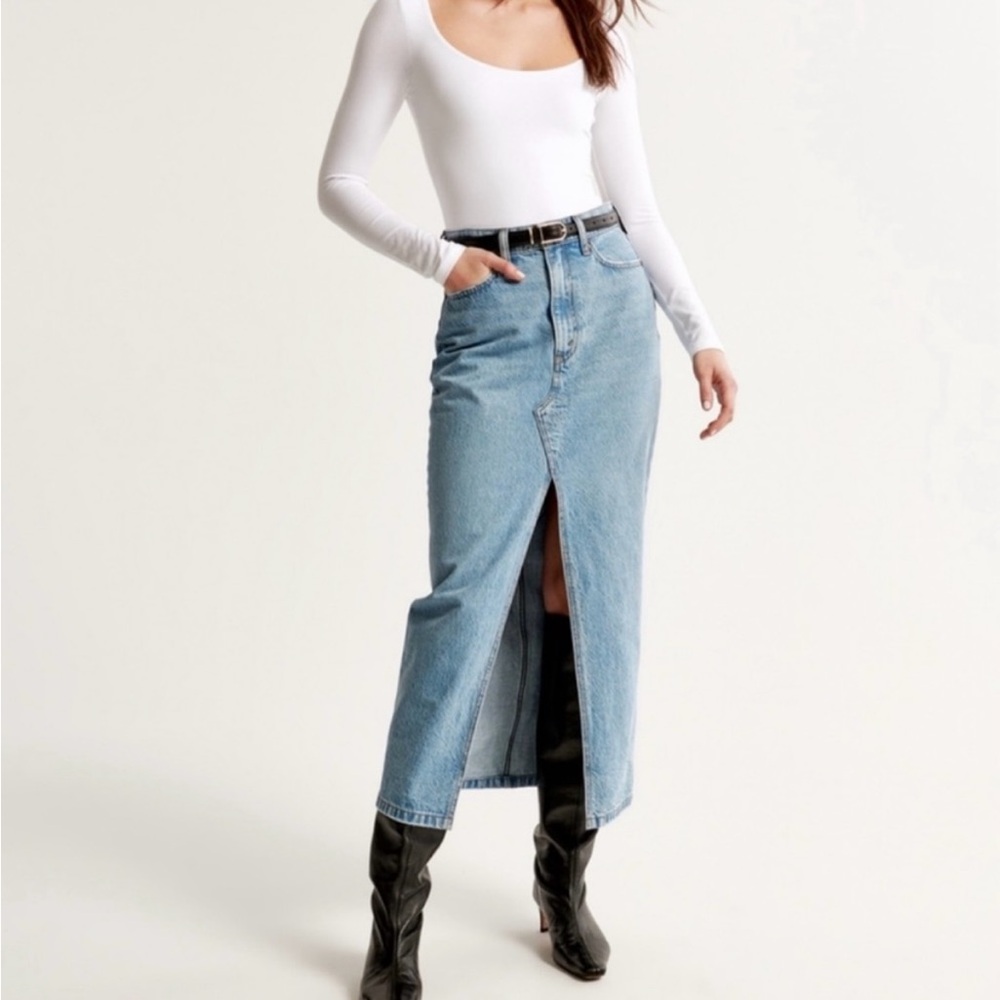 Abercrombie Denim Maxi Skirt